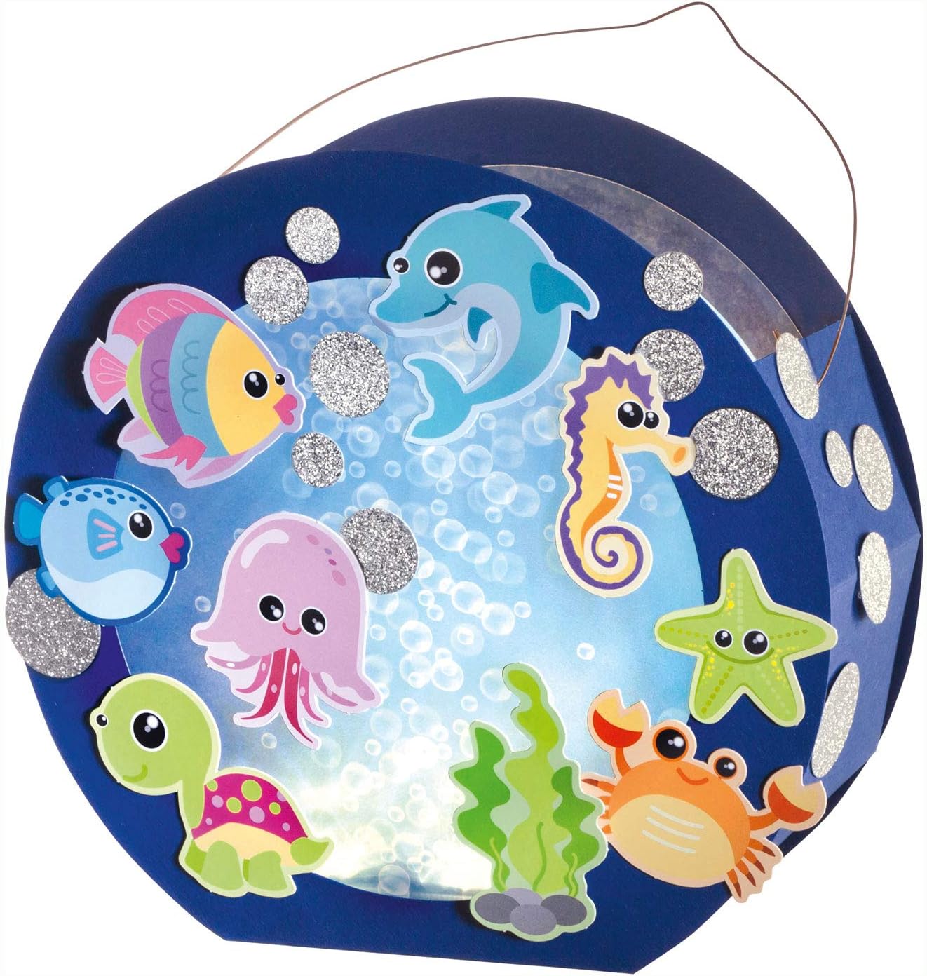 folia Laternen-Bastelset "UNTERWASSERWELT", blau