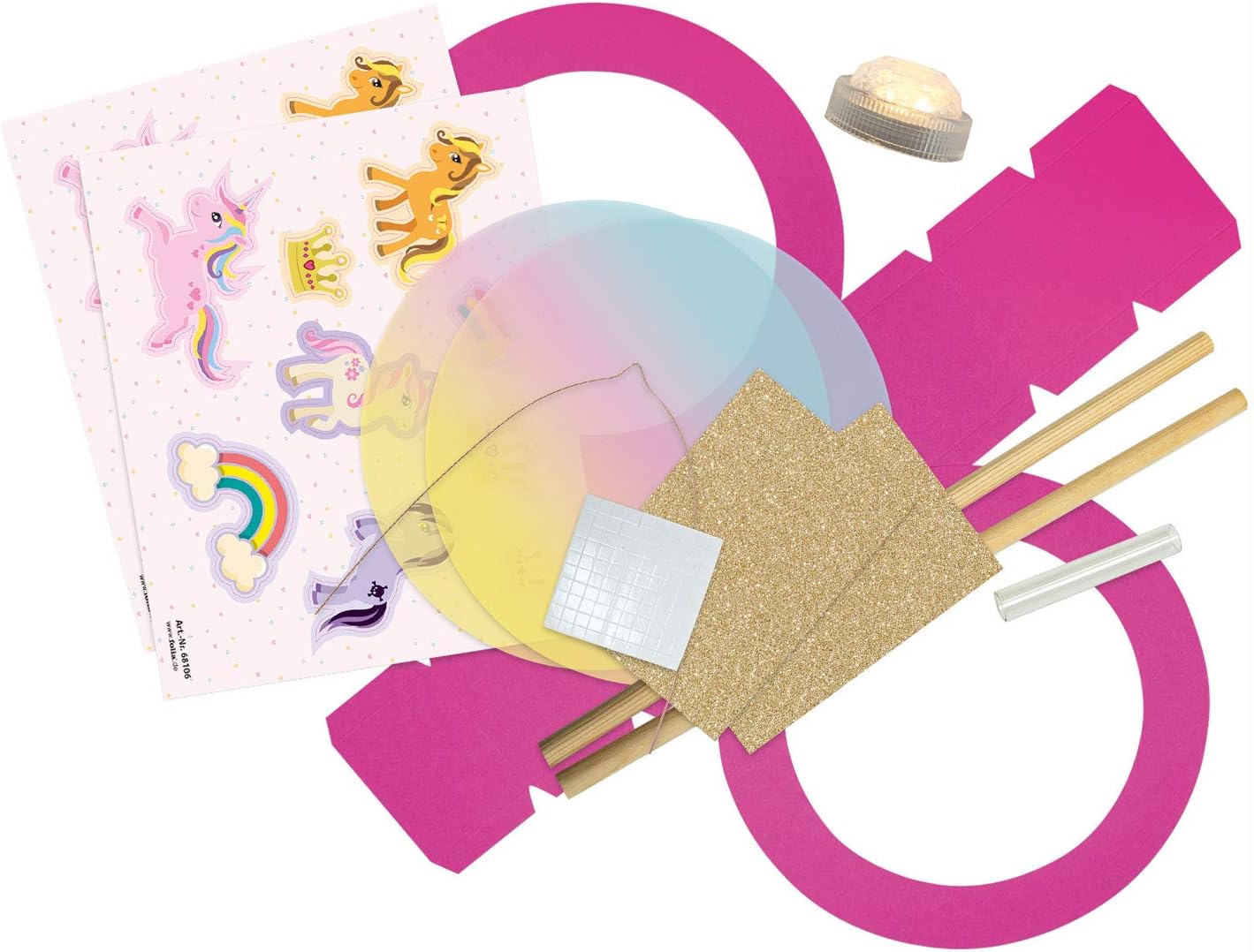 folia Laternen-Bastelset "PONY", pink