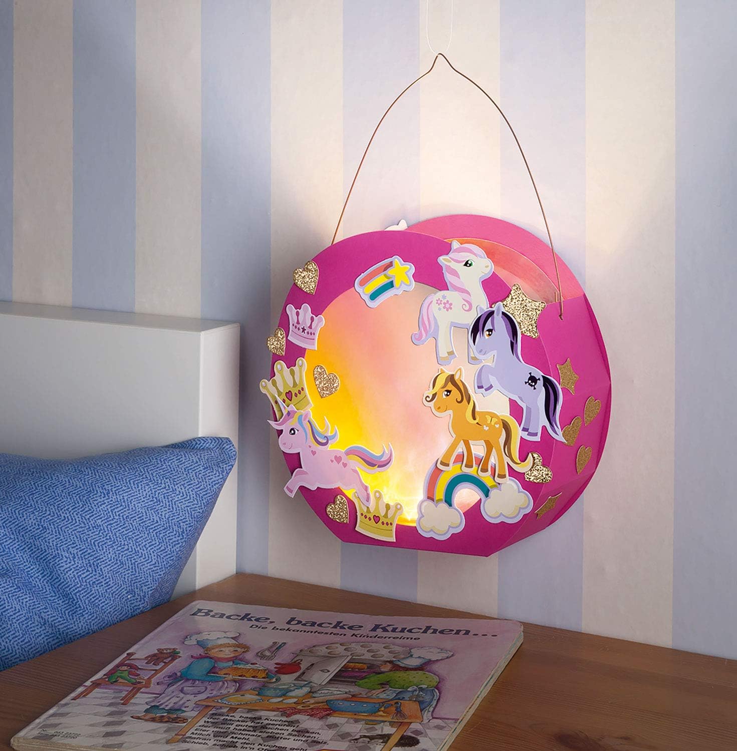 folia Laternen-Bastelset "PONY", pink