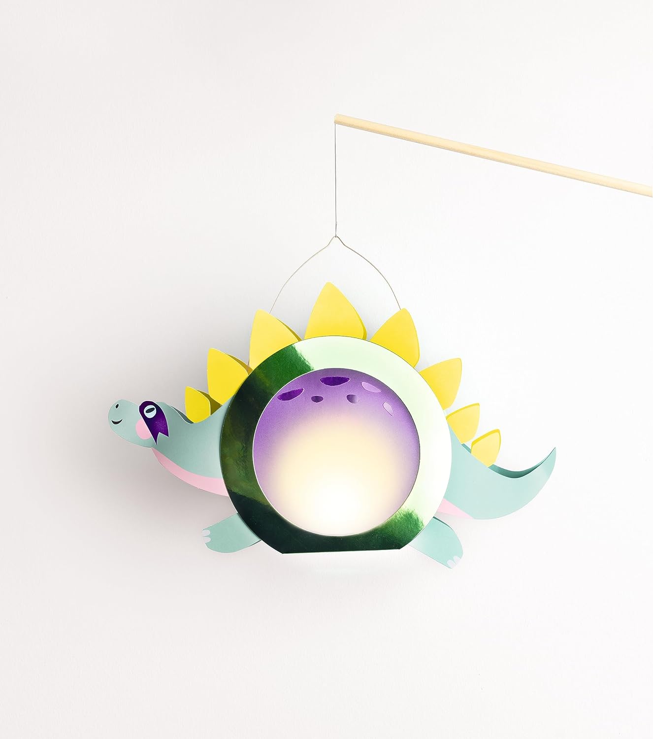 folia Laternen-Bastelset SUPERHERO DINOS, metallic-gr�n