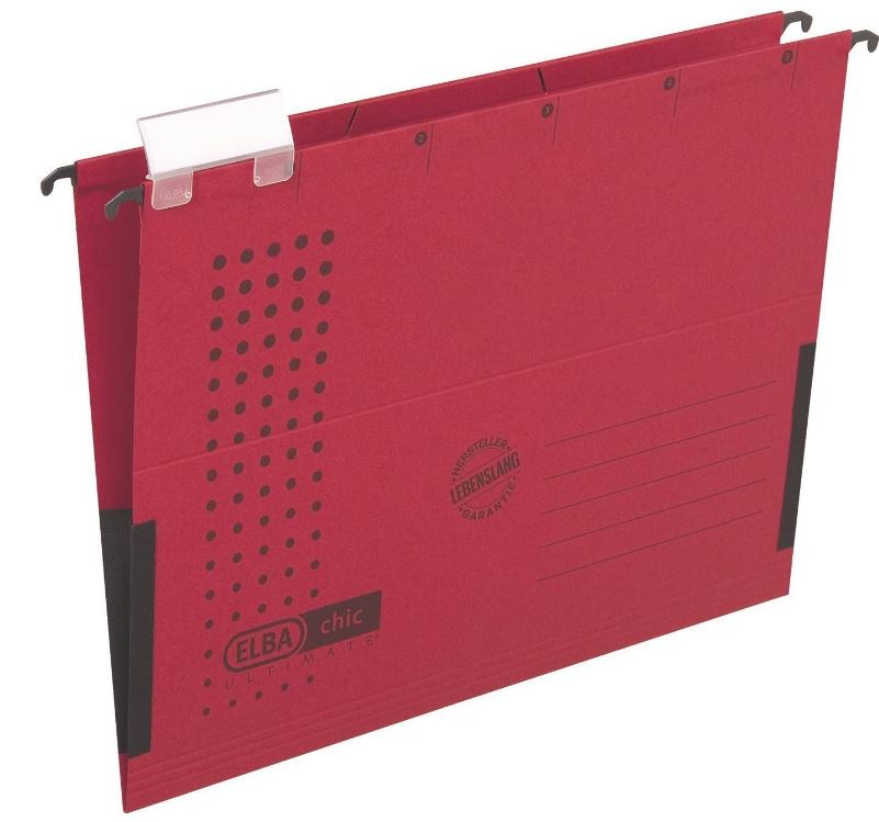 #25xELBA H�ngetasche chic ULTIMATE, DIN A4, rot