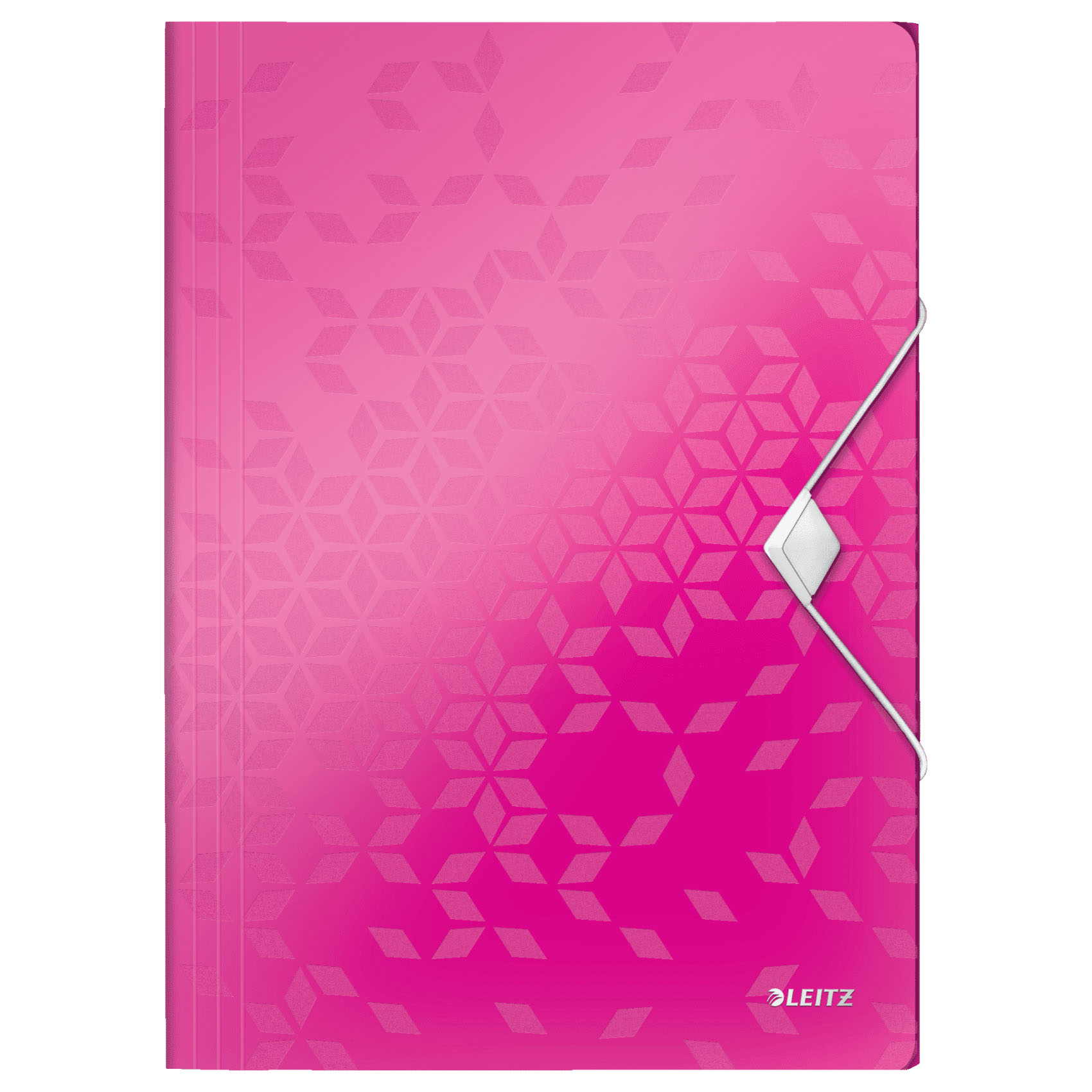 LEITZ Eckspannermappe WOW, DIN A4, PP, pink-metallic
