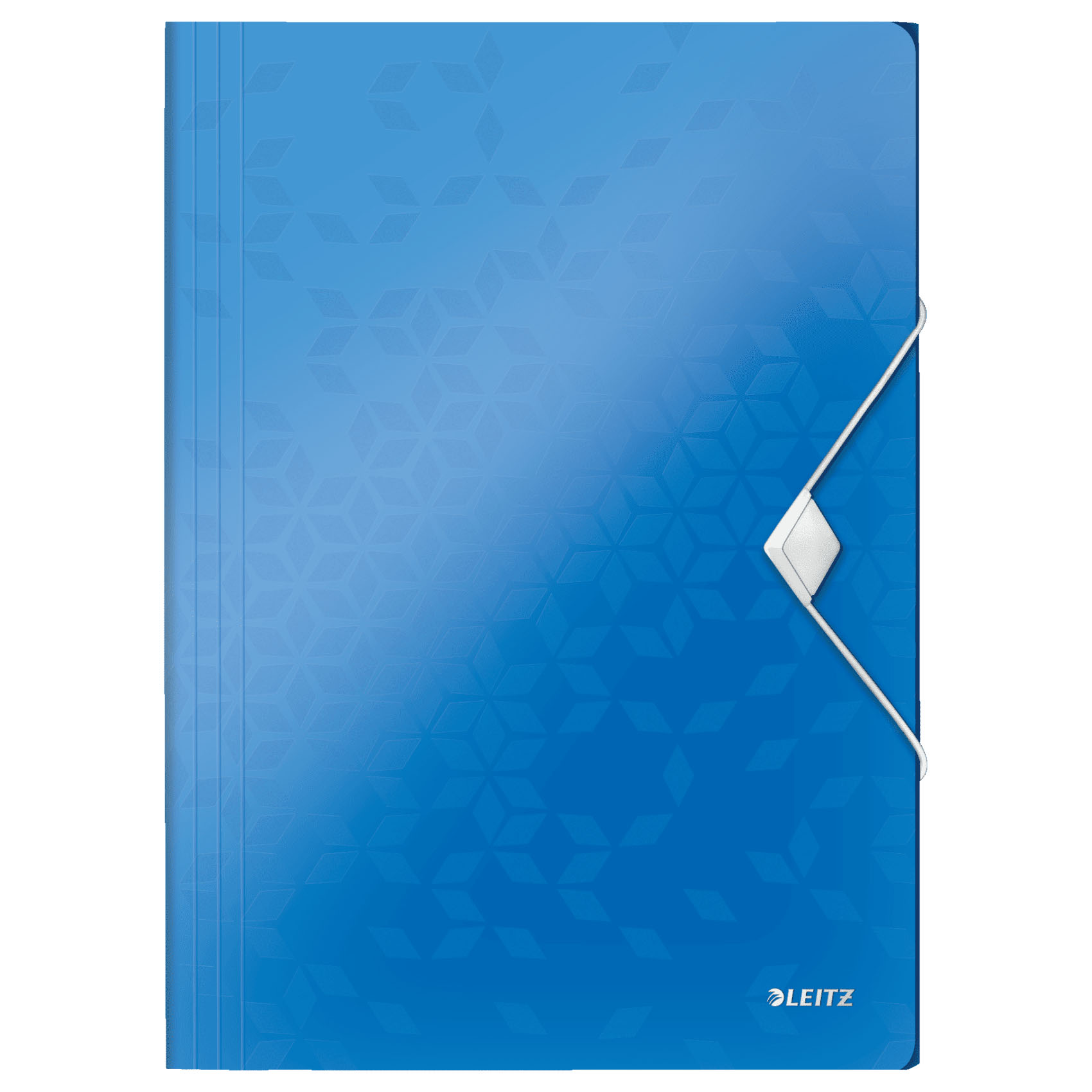 LEITZ Eckspannermappe WOW, DIN A4, PP, blau-metallic