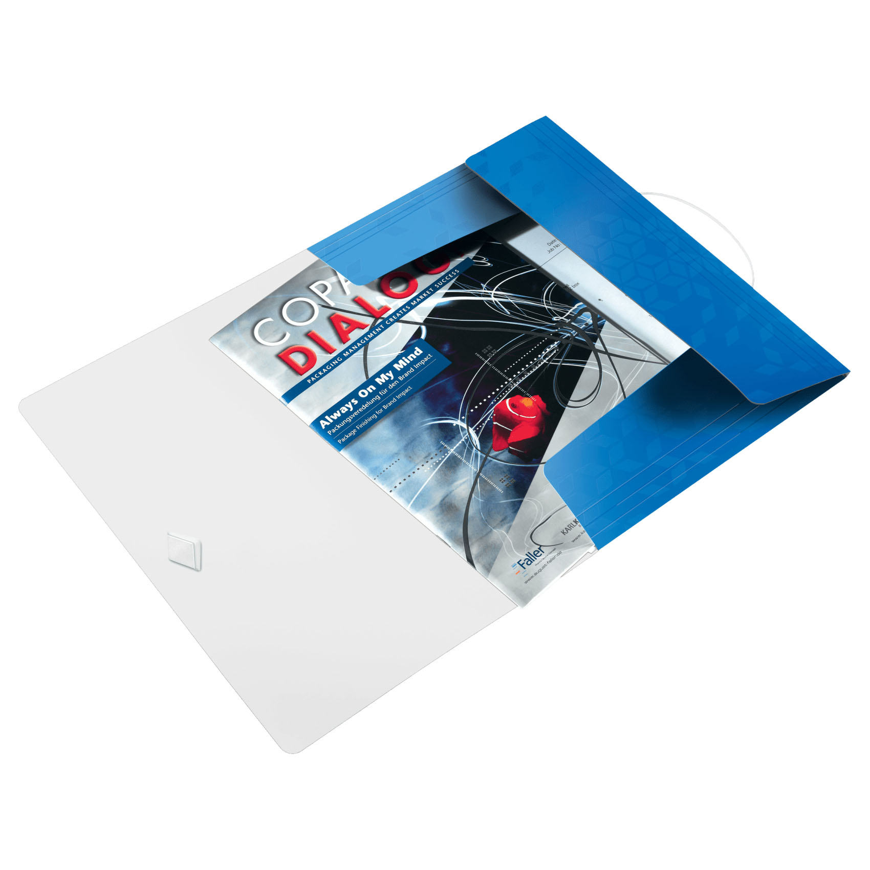 LEITZ Eckspannermappe WOW, DIN A4, PP, blau-metallic
