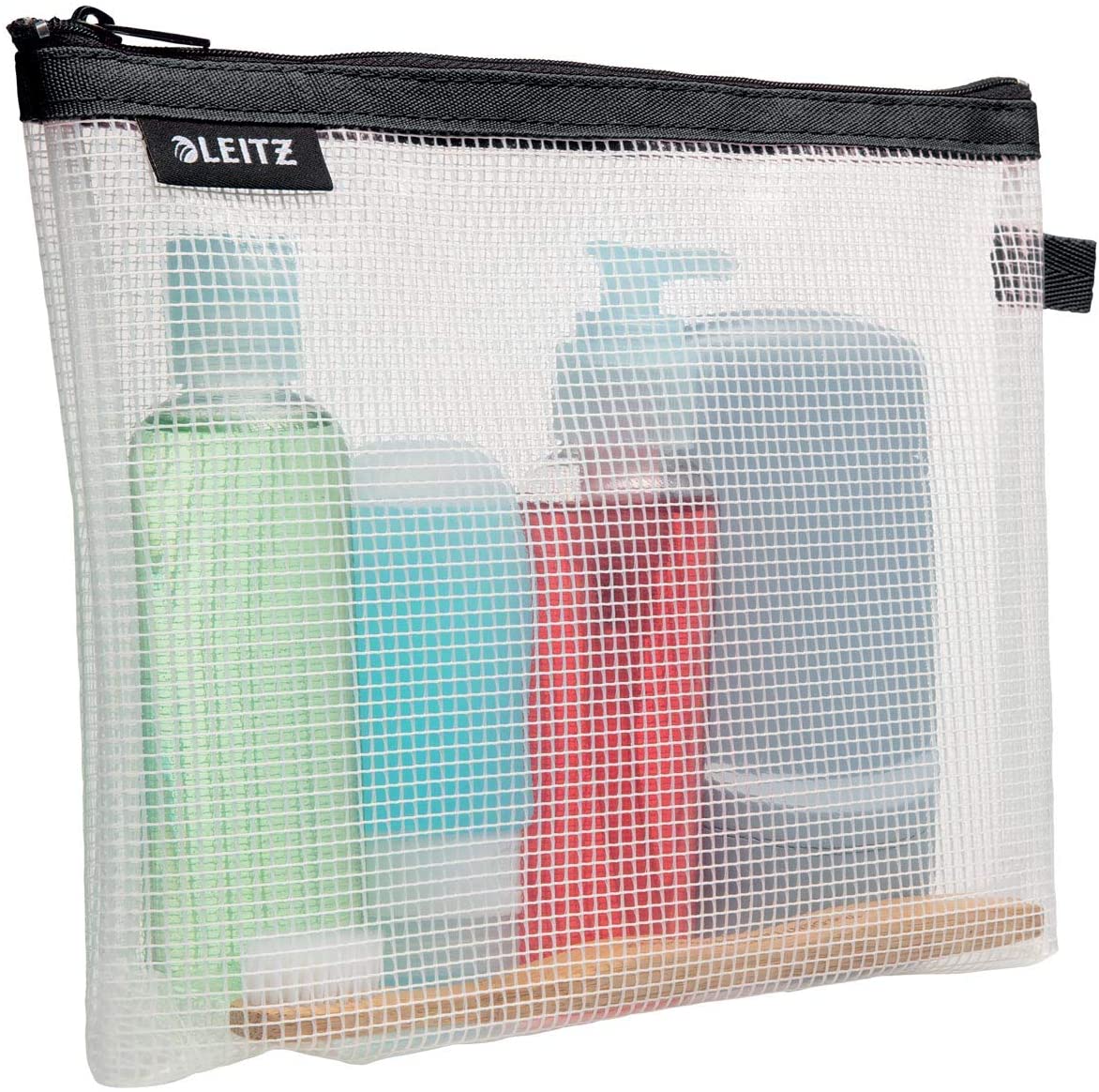 LEITZ Kosmetiktasche WOW Traveller, transparent/schwarz