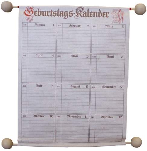 RNK 2886 Geburtstagskalender