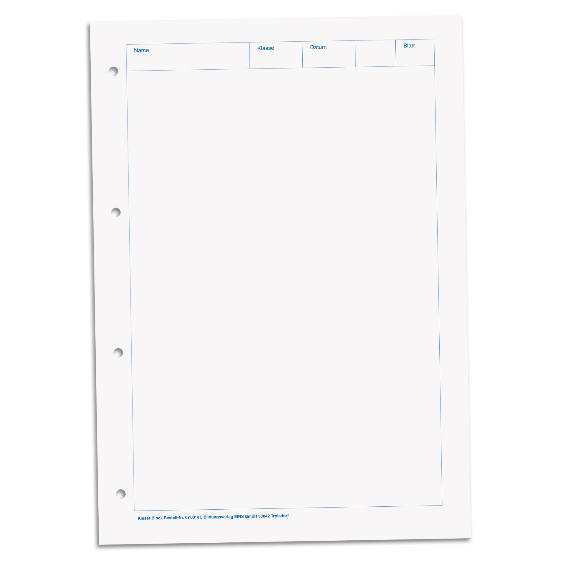 BRUNNEN Kieserblock 14 C Lineatur 20 blanko A4 50 Blatt ...