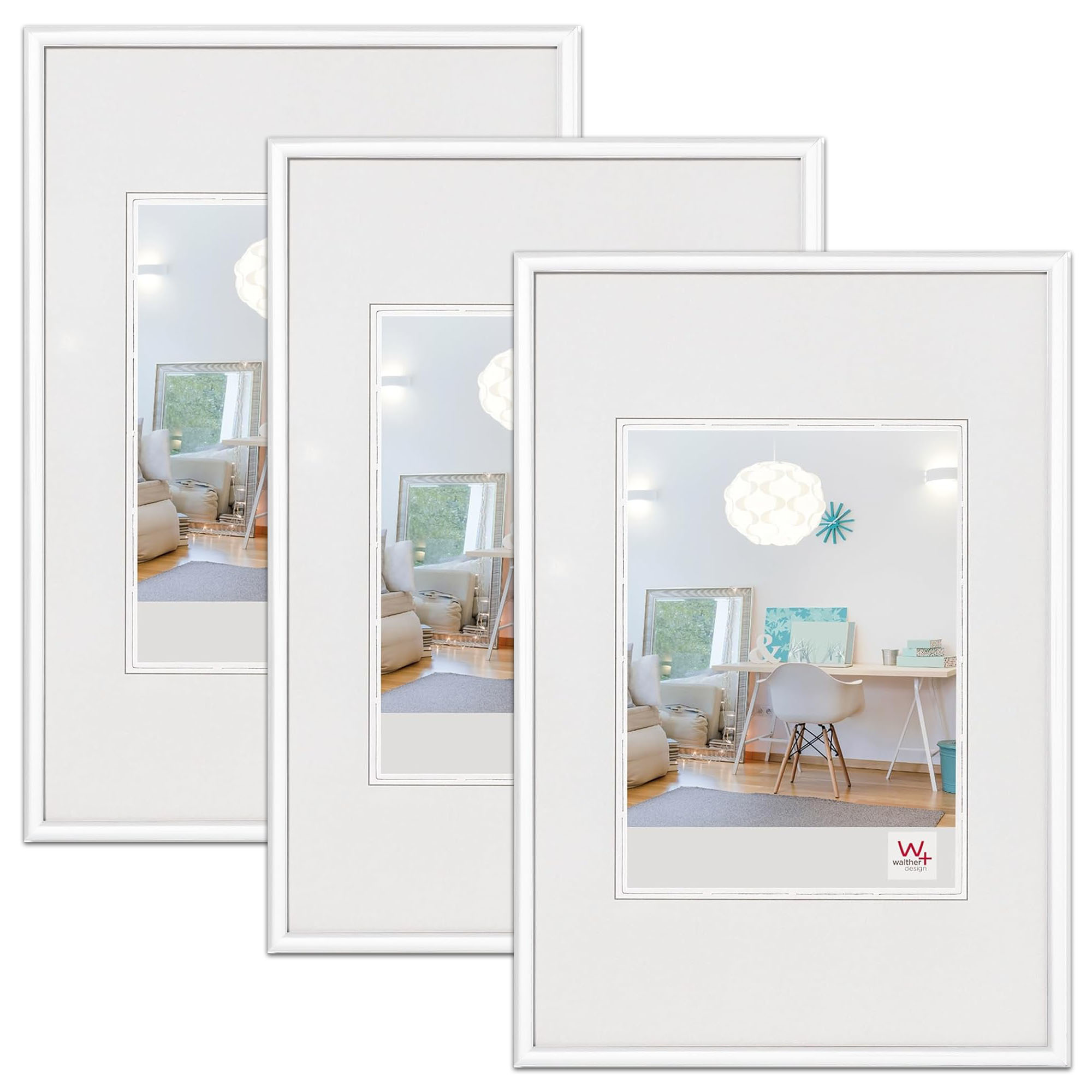walther design Bilderrahmen wei� 10x15 cm 3er Pack, New ...