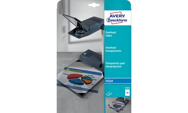 AVERY Zweckform Inkjet OHP-Folien, A4, klar, St�rke 0,11 mm