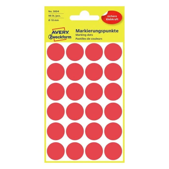 AVERY Zweckform 3004, 96x Markierungspunkte, Durchmesser...
