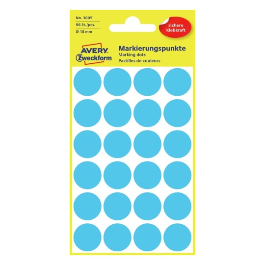 AVERY Zweckform 3005, 96x Markierungspunkte, Durchmesser...