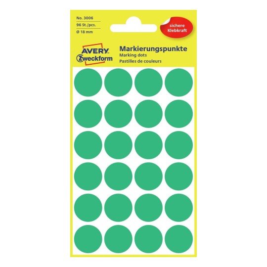 AVERY Zweckform 3006, 96x Markierungspunkte, Durchmesser...