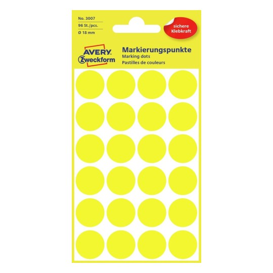 AVERY Zweckform 3007, 96x Markierungspunkte, Durchmesser...