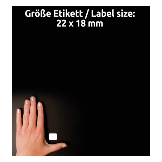 AVERY Zweckform Vielzweck-Etiketten, 22 x 18 mm, wei�, KP