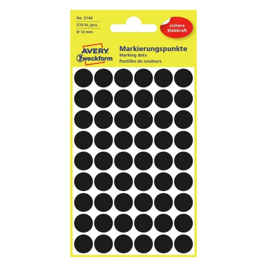 AVERY Zweckform 3140, 270x Markierungspunkte, Durchmesse...