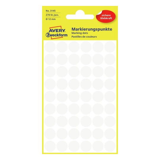 AVERY Zweckform 3145, 270x Markierungspunkte, Durchmesse...