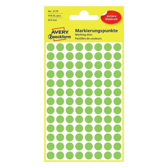 AVERY Zweckform 3179, 416x Markierungspunkte, Durchmesse...