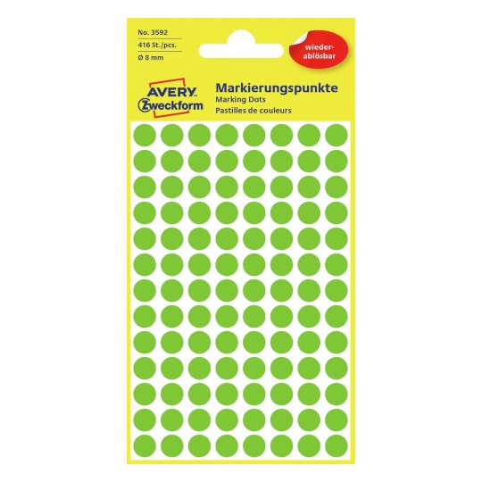 AVERY Zweckform 3592, 416x Markierungspunkte, abl�sbar, ...