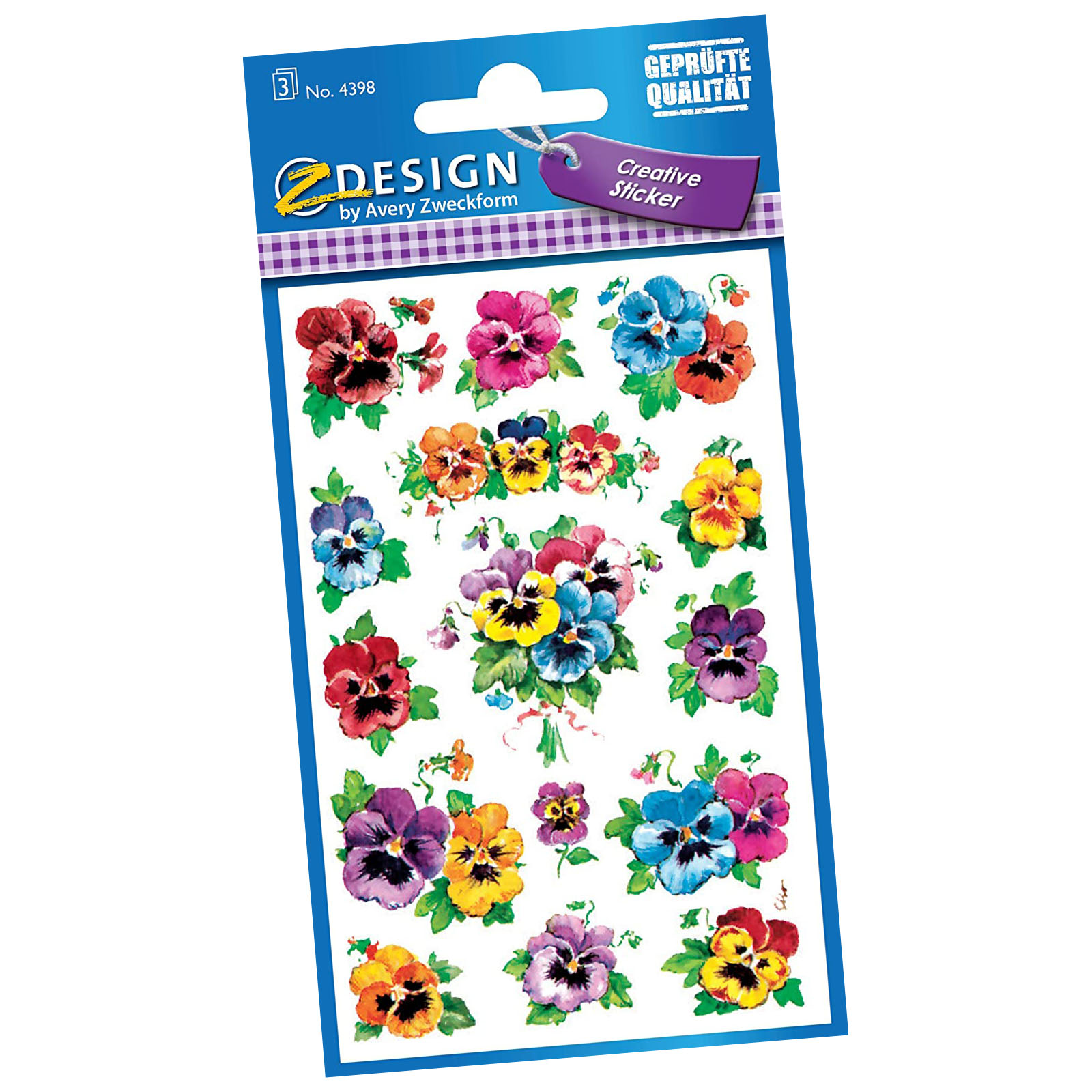 AVERY Zweckform ZDesign Sticker CREATIVE "Stiefm�tterchen"