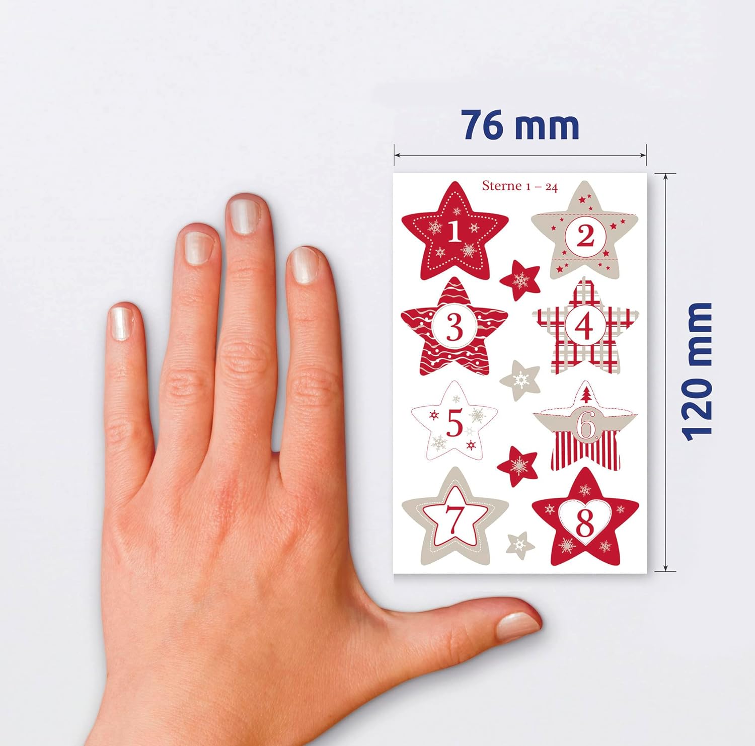Avery Zweckform ZDesign Adventskalender-Sticker Sterne