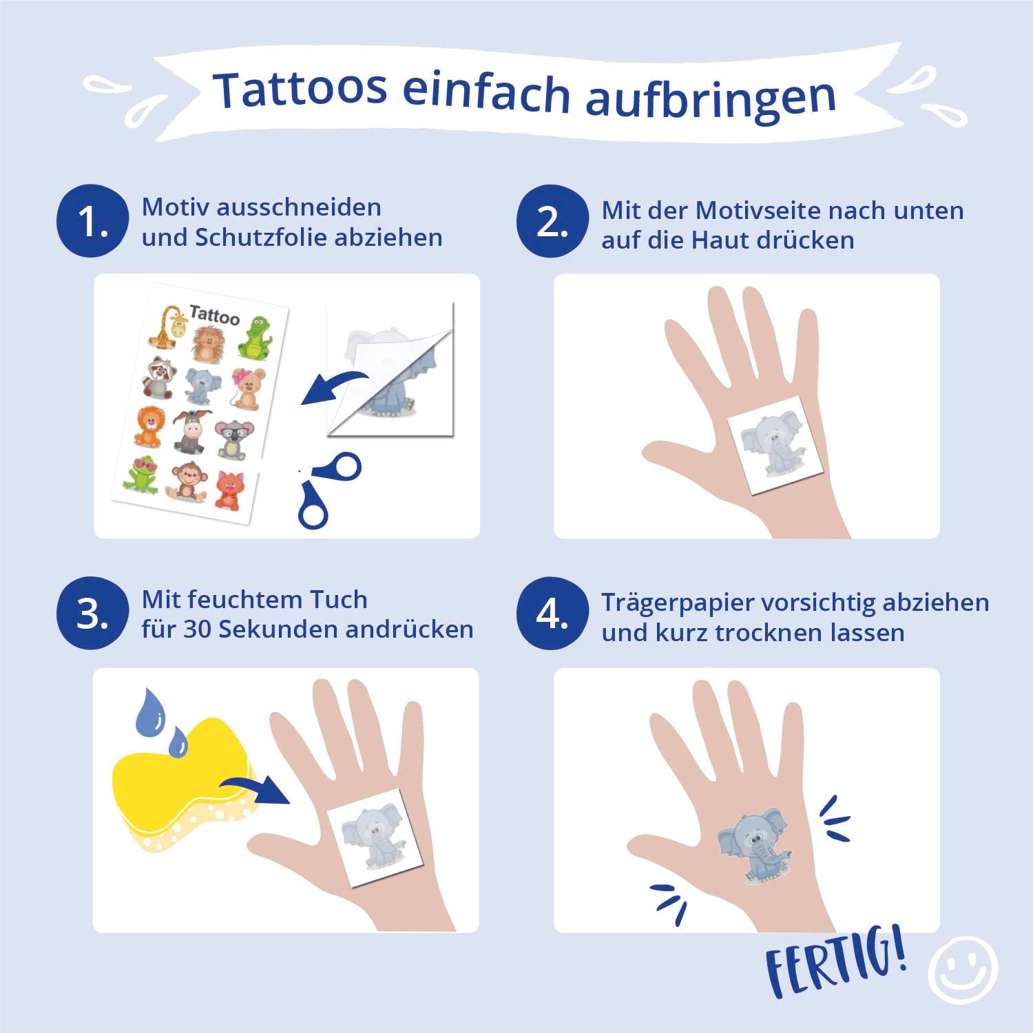 Avery Zweckform - Tattoo Aufkleber - Tattoo Drachen 56404