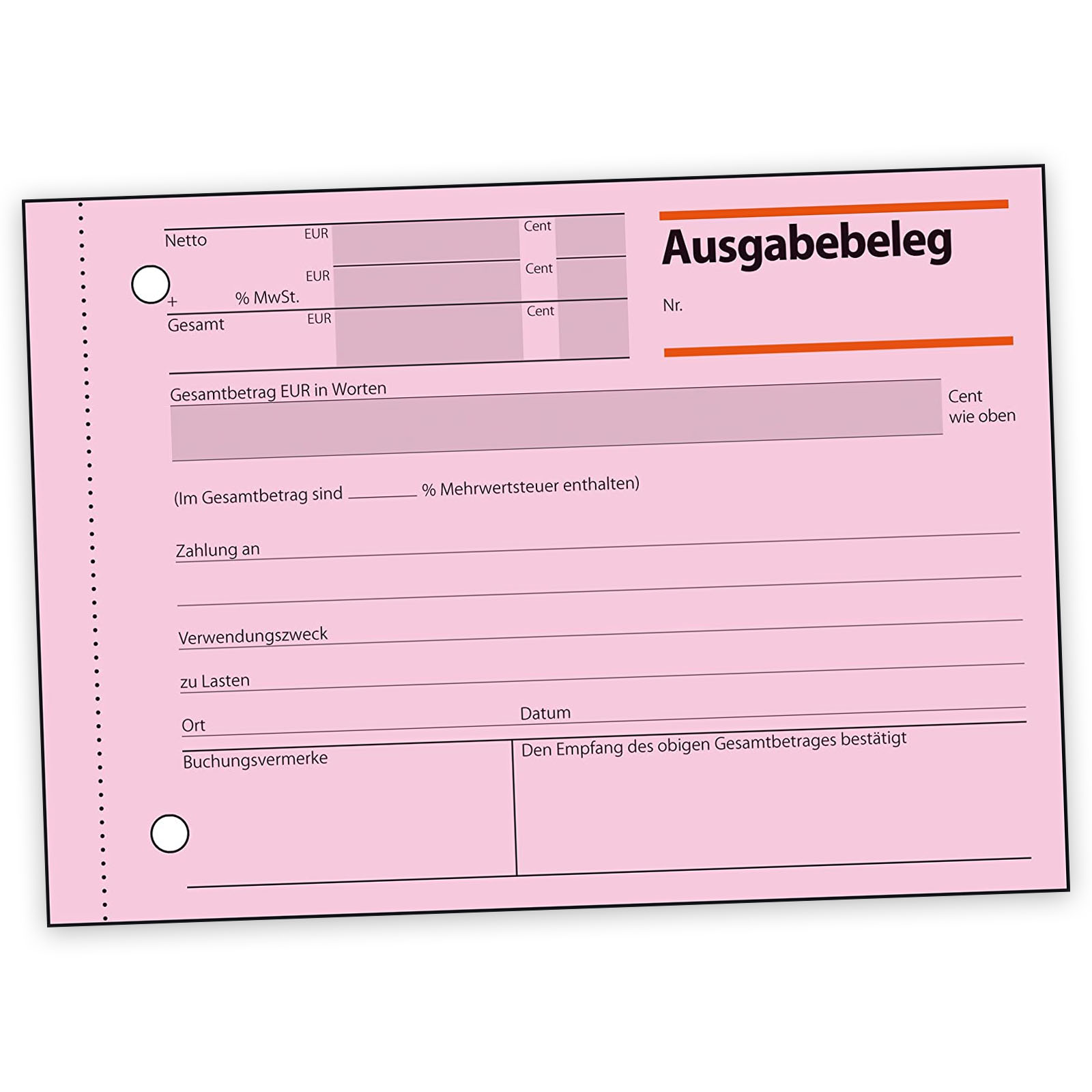 sigel Formularbuch "Ausgabebeleg", A6 quer, 50 Blatt
