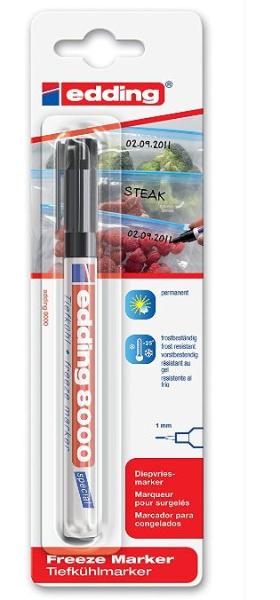 EDDING Tiefk�hlmarker 8000 schwarz Permanentmarker zum B...