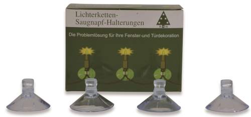 Riffelmacher Lichterketten Saugnapfhalterung klar transp...