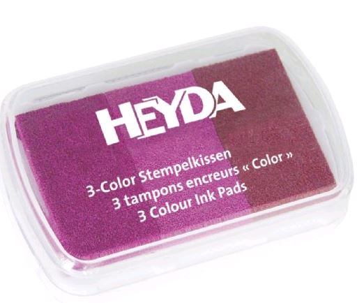 HEYDA Stempelkissen 3-Color, pink/rosa/magenta