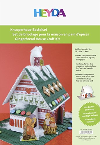 HEYDA Knusperhaus-Bastelset, aus wei�em Karton