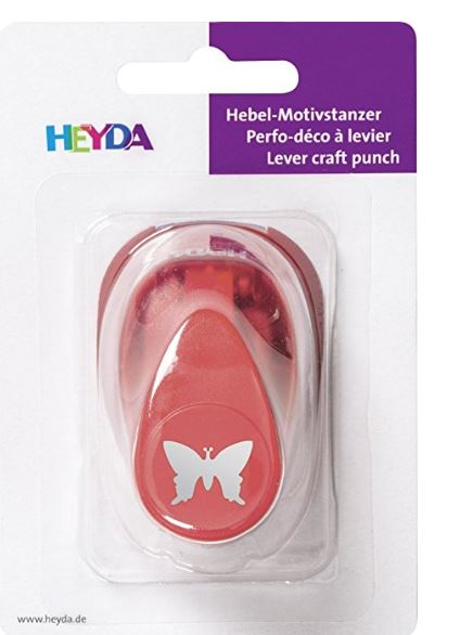 HEYDA Motiv-Locher Schmetterling, klein, Farbe: rot