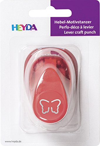 HEYDA Pop Up Motiv-Locher Schmetterling, klein, Farbe: rot