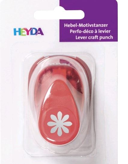 HEYDA Motiv-Locher Blume I, klein, Farbe: rot