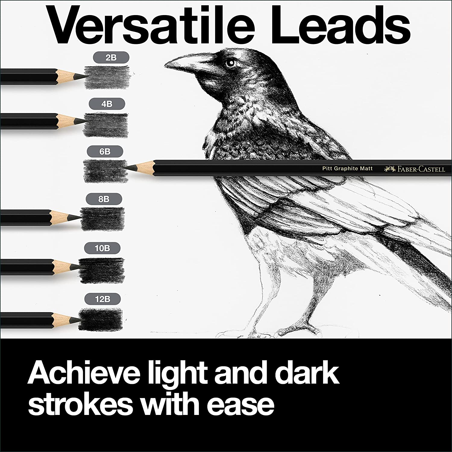 FABER-CASTELL Bleistift PITT GRAPHITE Matt, 6er Etui