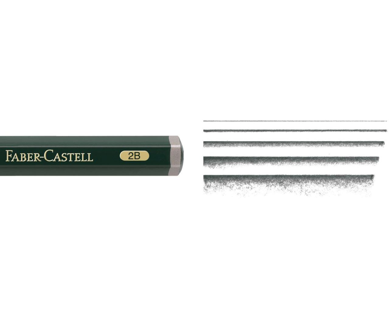 FABER-CASTELL Bleistift CASTELL 9000 Jumbo, Hrtegrad: 4B