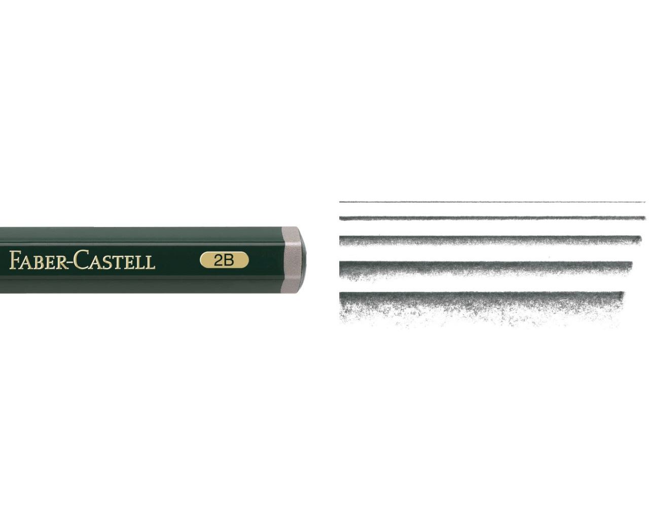 FABER-CASTELL Bleistift CASTELL 9000 Jumbo, H�rtegrad: 4B