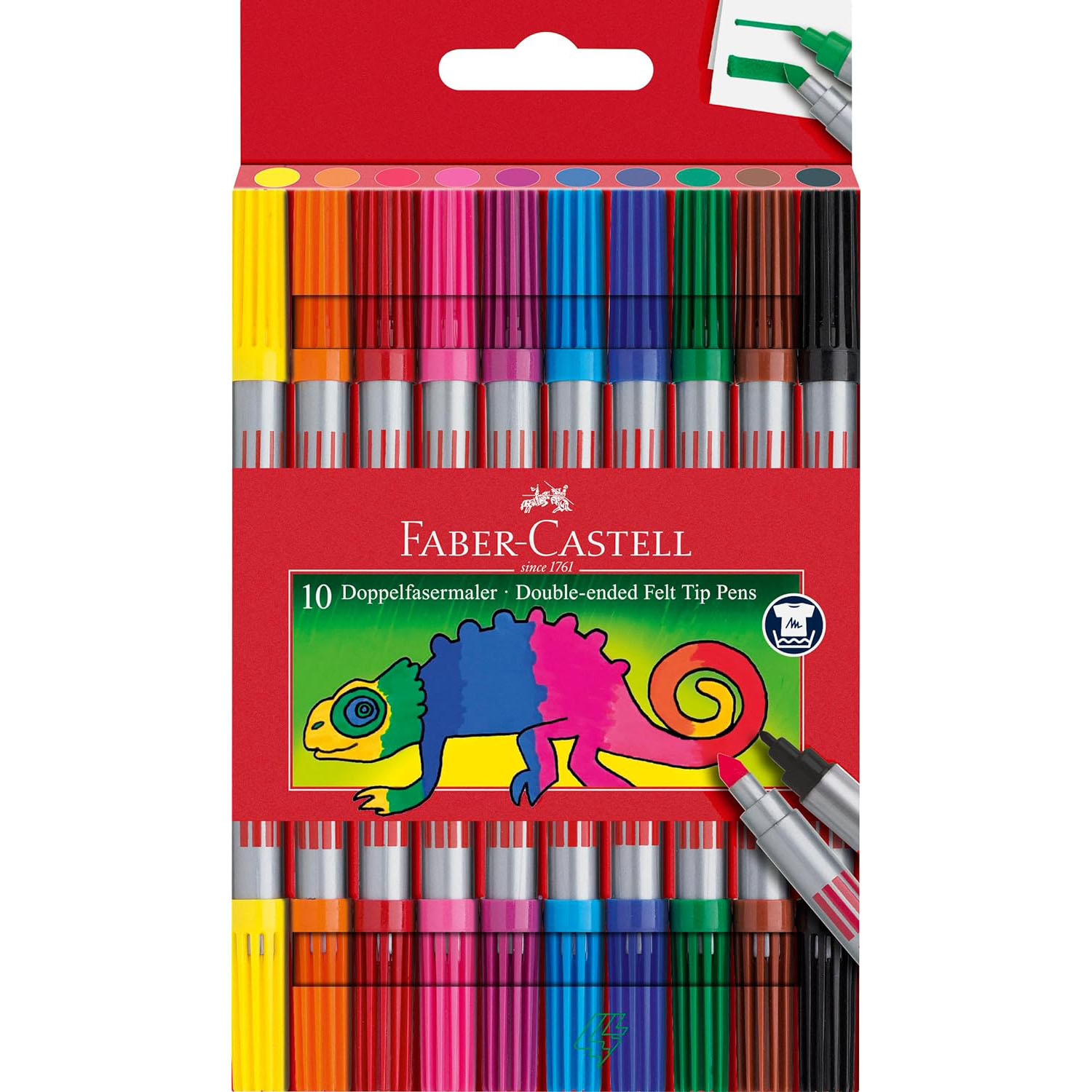 FABER-CASTELL Doppelfasermaler, 10er Etui