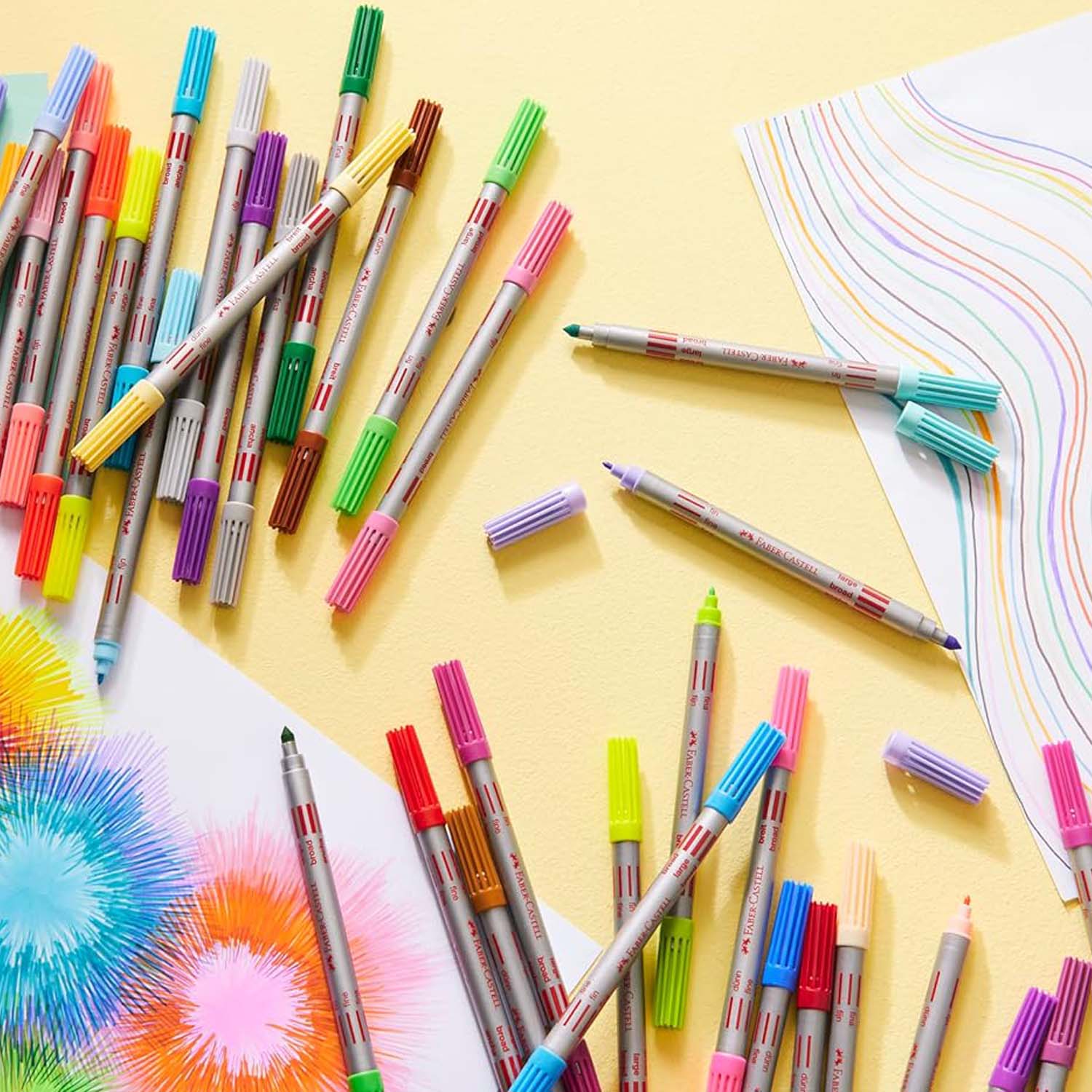 FABER-CASTELL Doppelfasermaler, 10er Etui