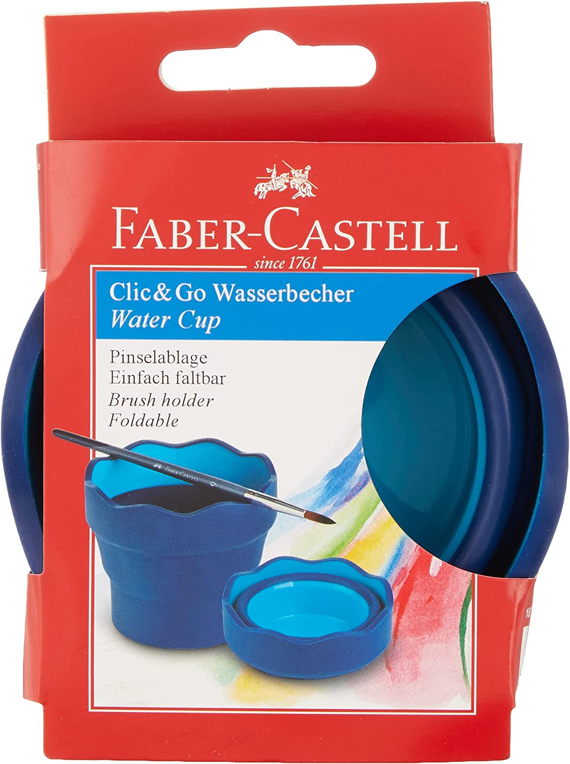 FABER-CASTELL Wasserbecher CLIC & GO, blau