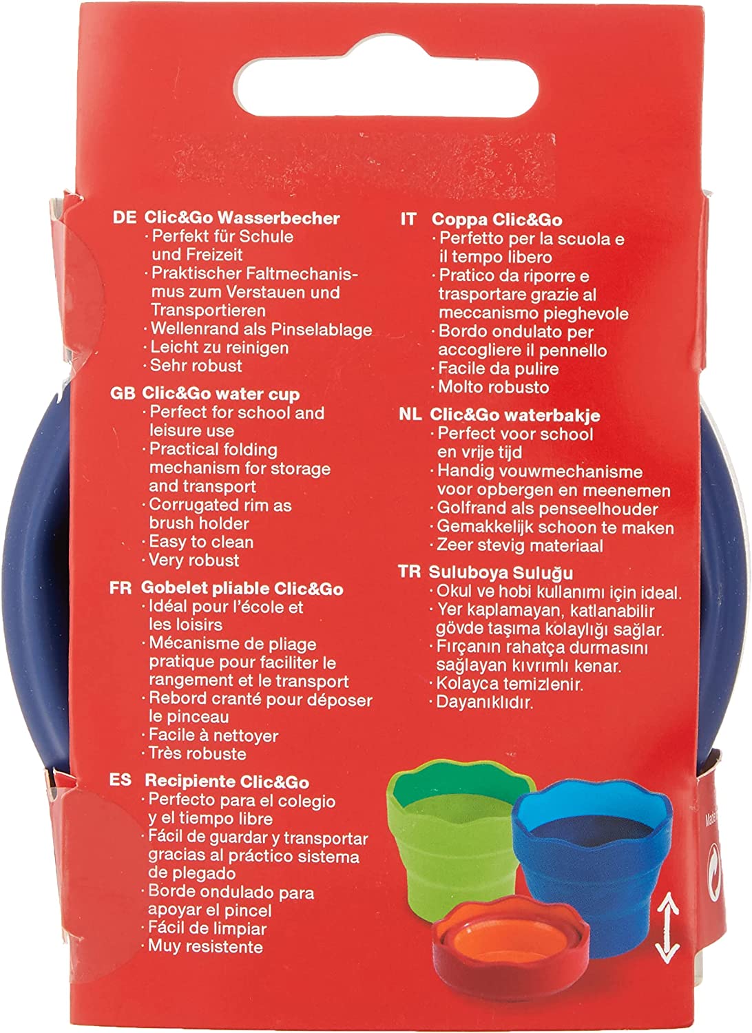 FABER-CASTELL Wasserbecher CLIC & GO, blau