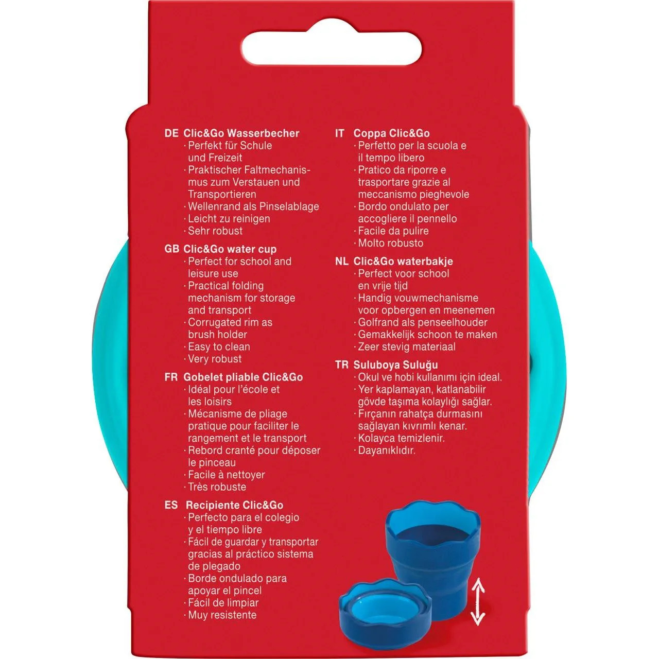 FABER-CASTELL Wasserbecher CLIC & GO, t�rkis