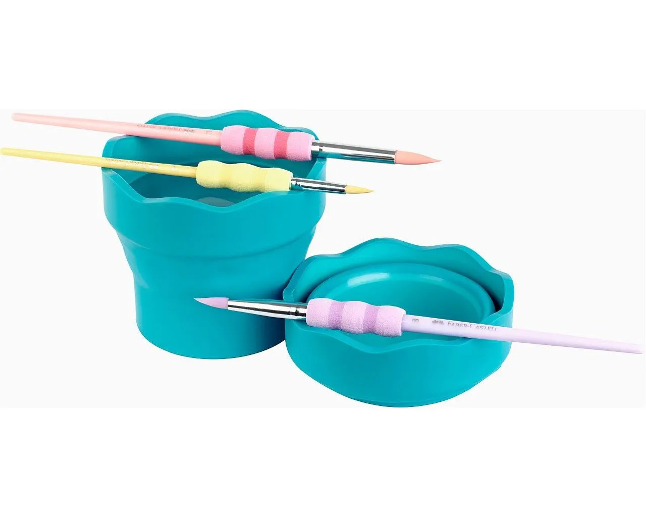 FABER-CASTELL Wasserbecher CLIC & GO, t�rkis