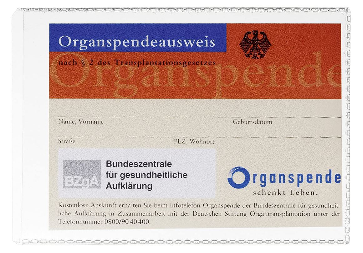 DURABLE Ausweish�lle, aus PP, DIN A7, transparent