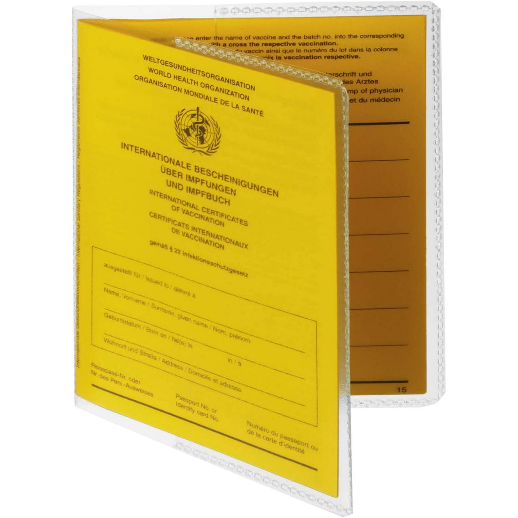 10x DURABLE Impfpassh�lle 196 x 134 mm transparent 2139-19
