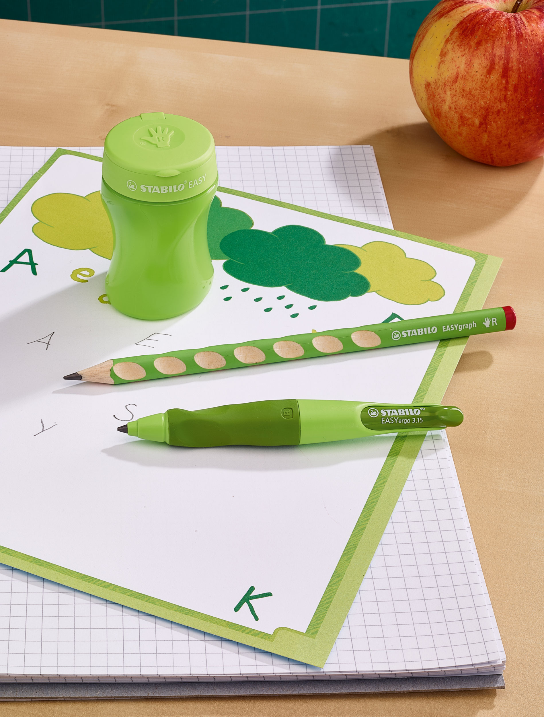 STABILO Spitzdose EASYsharpener, f�r Rechtsh�nder, gr�n