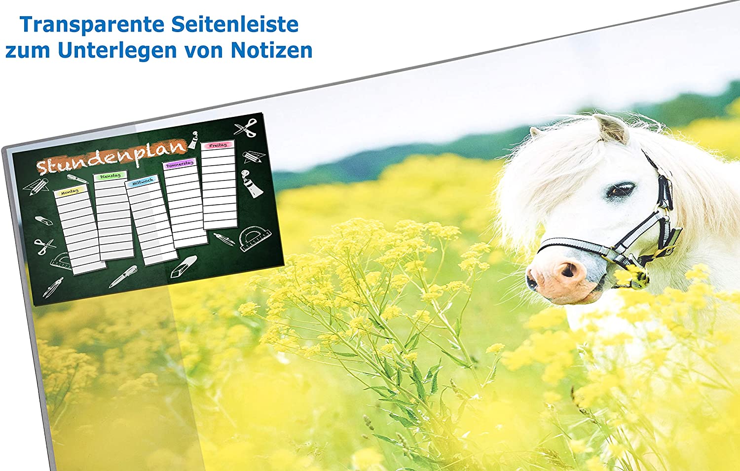 L�ufer Schreibunterlage Pferd im Rapsfeld, 400 x 530 mm