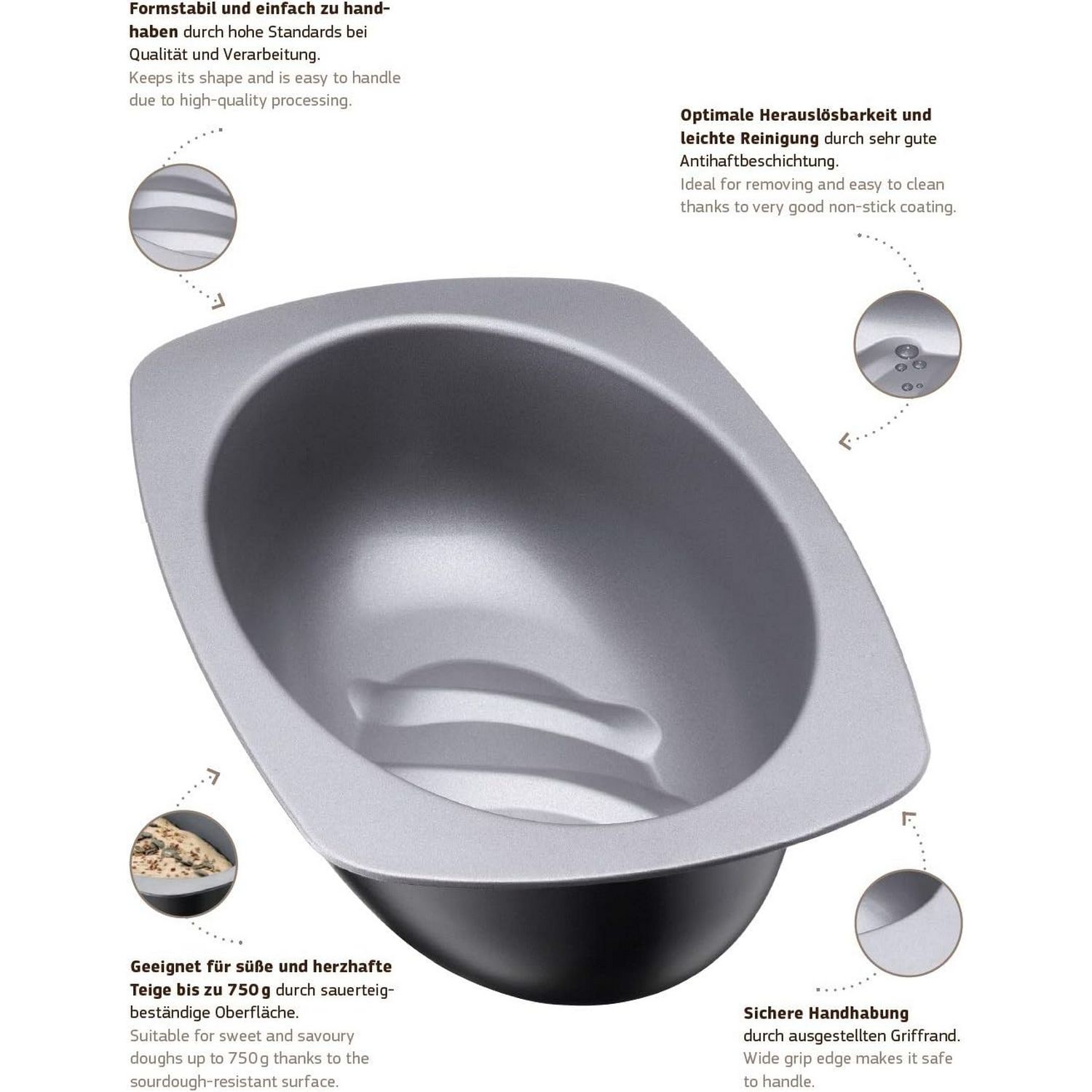 Kaiser Brot Back Form oval 32cm