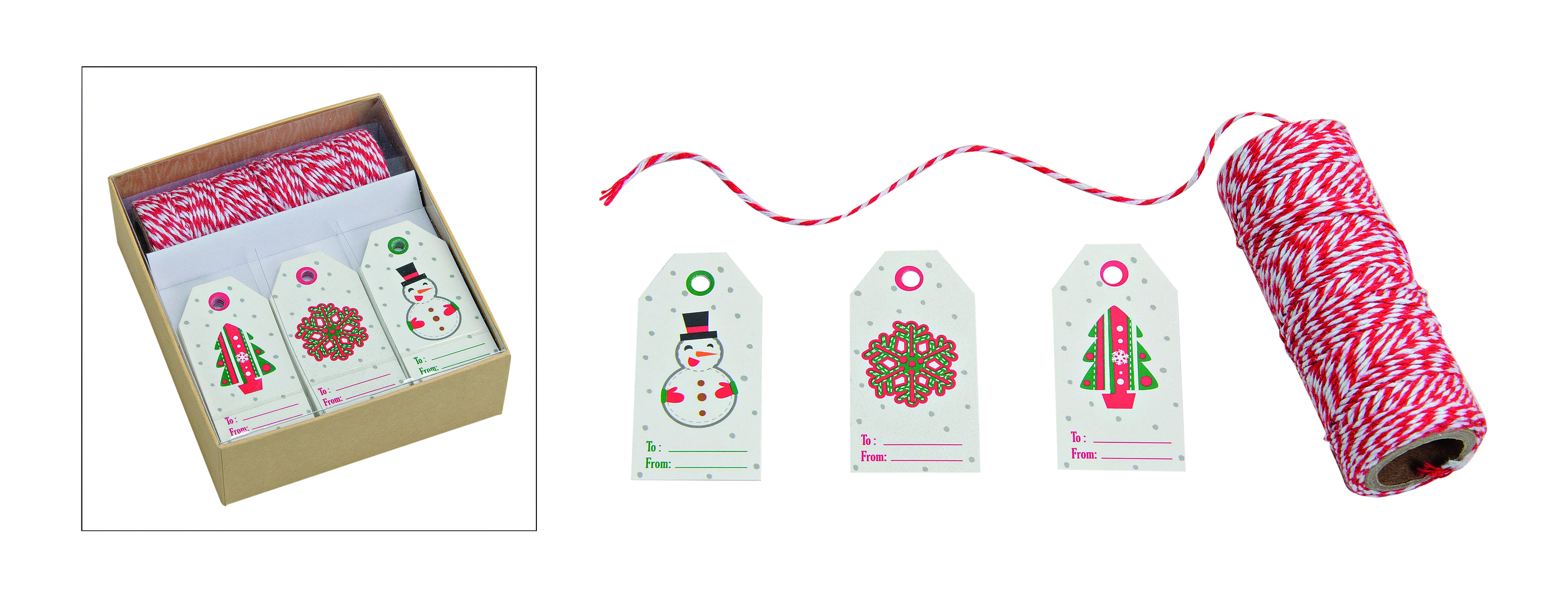 Geschenkanh�nger Set Weihnachtsmotiv 31teilig