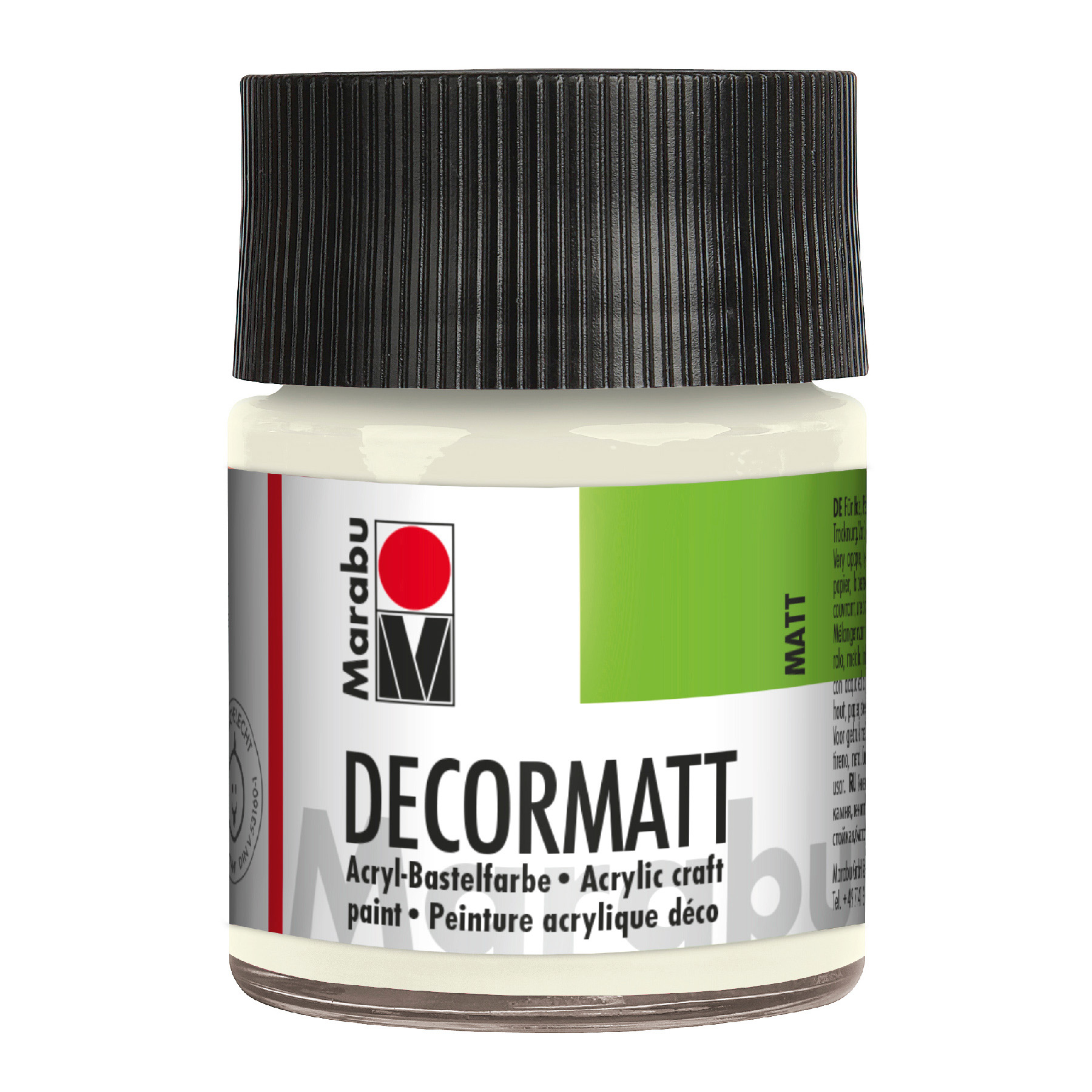 Marabu Acrylfarbe "Decormatt", wei�, 50 ml, im Glas