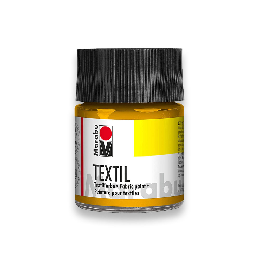 Marabu Textilfarbe "Textil", mittelgelb, 50 ml, im Glas